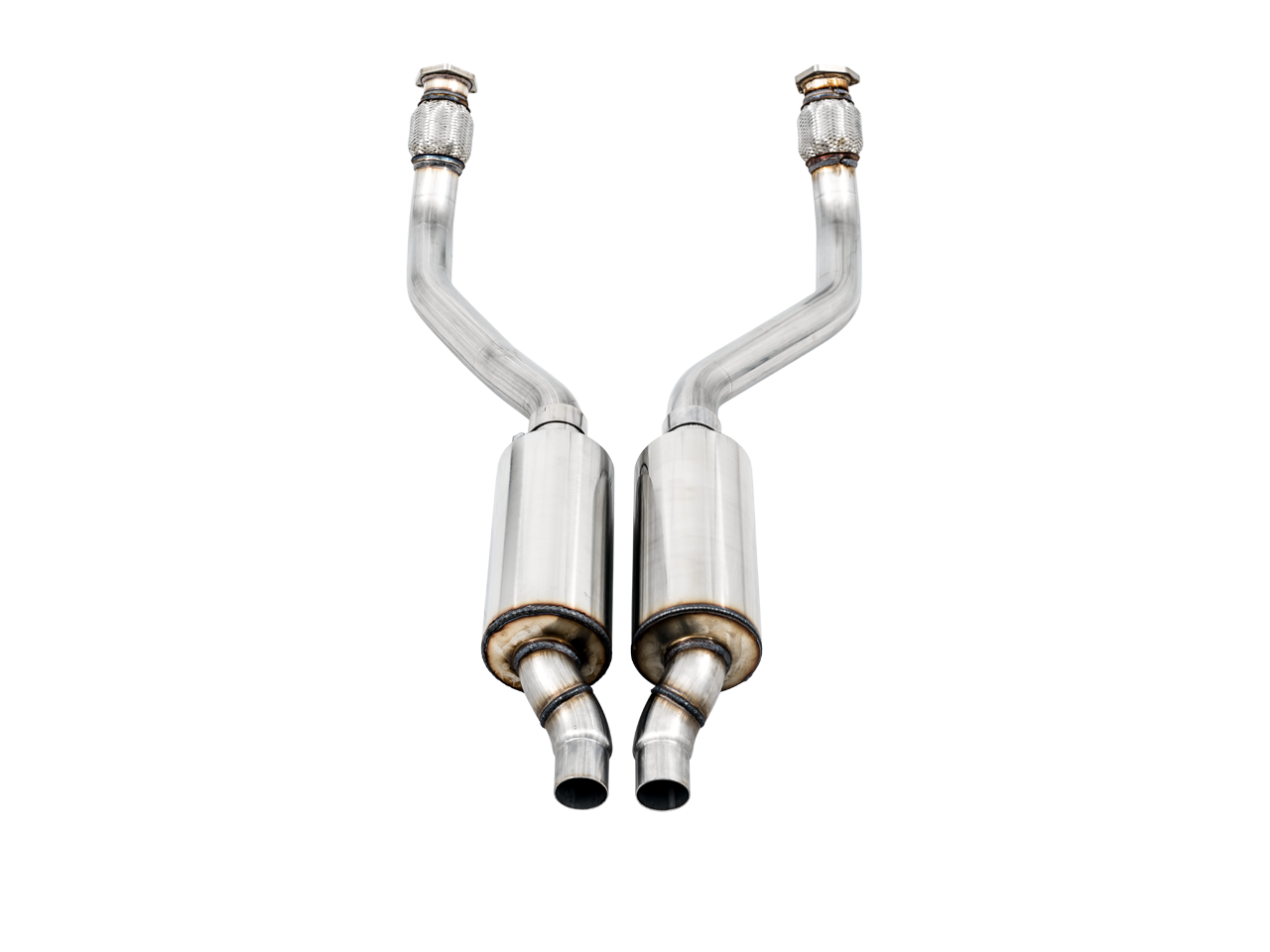 AWE Resonated DownPipes for Audi 3.0T - 3215-11030