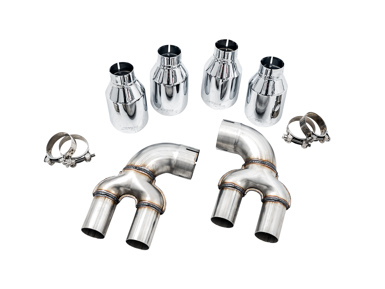 AWE OE-to-Quad Tip Conversion Kit for G2X M340i / M440i - Chrome Silver Tips - 3810-42018