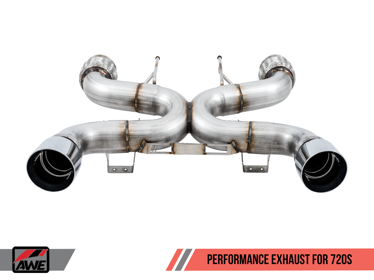 AWE Tuning Performance Exhaust for McLaren 720S - Chrome Silver Tips