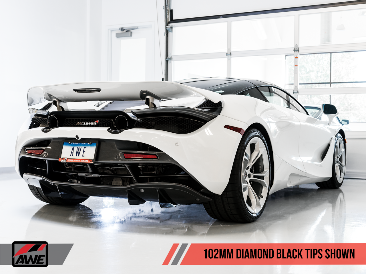 AWE Tuning Performance Exhaust for McLaren 720S - Diamond Black Tips