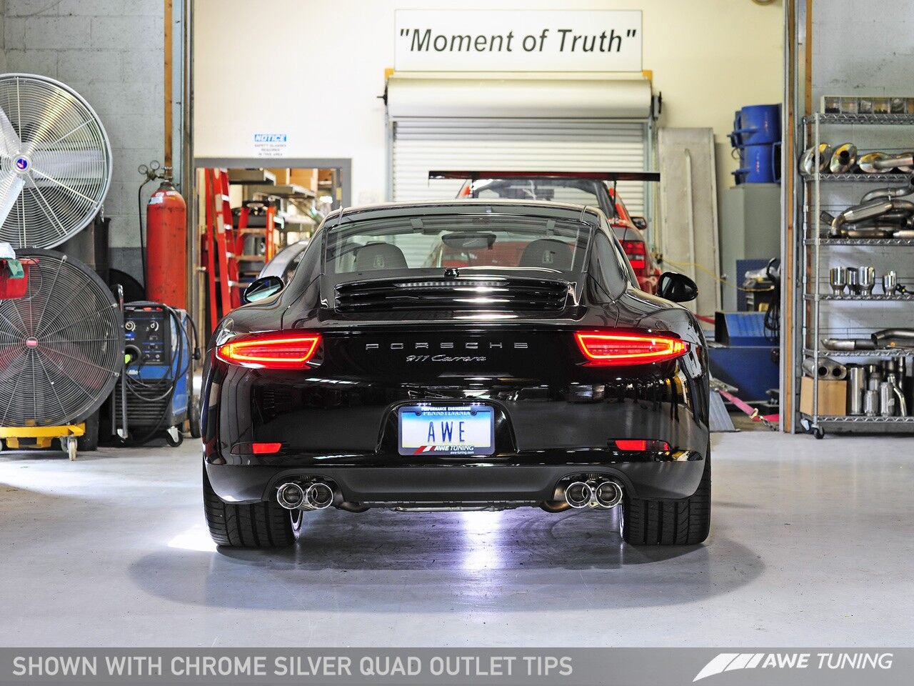 AWE Tuning SwitchPath Exhaust for Porsche 991 - PSE cars - Chrome Silver Tips