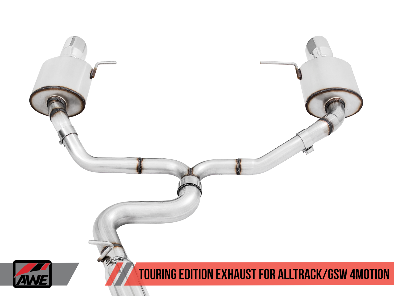 AWE Tuning Touring Edition Exhaust for VW Golf Alltrack / Sportwagen 4Motion - Chrome Silver Tips