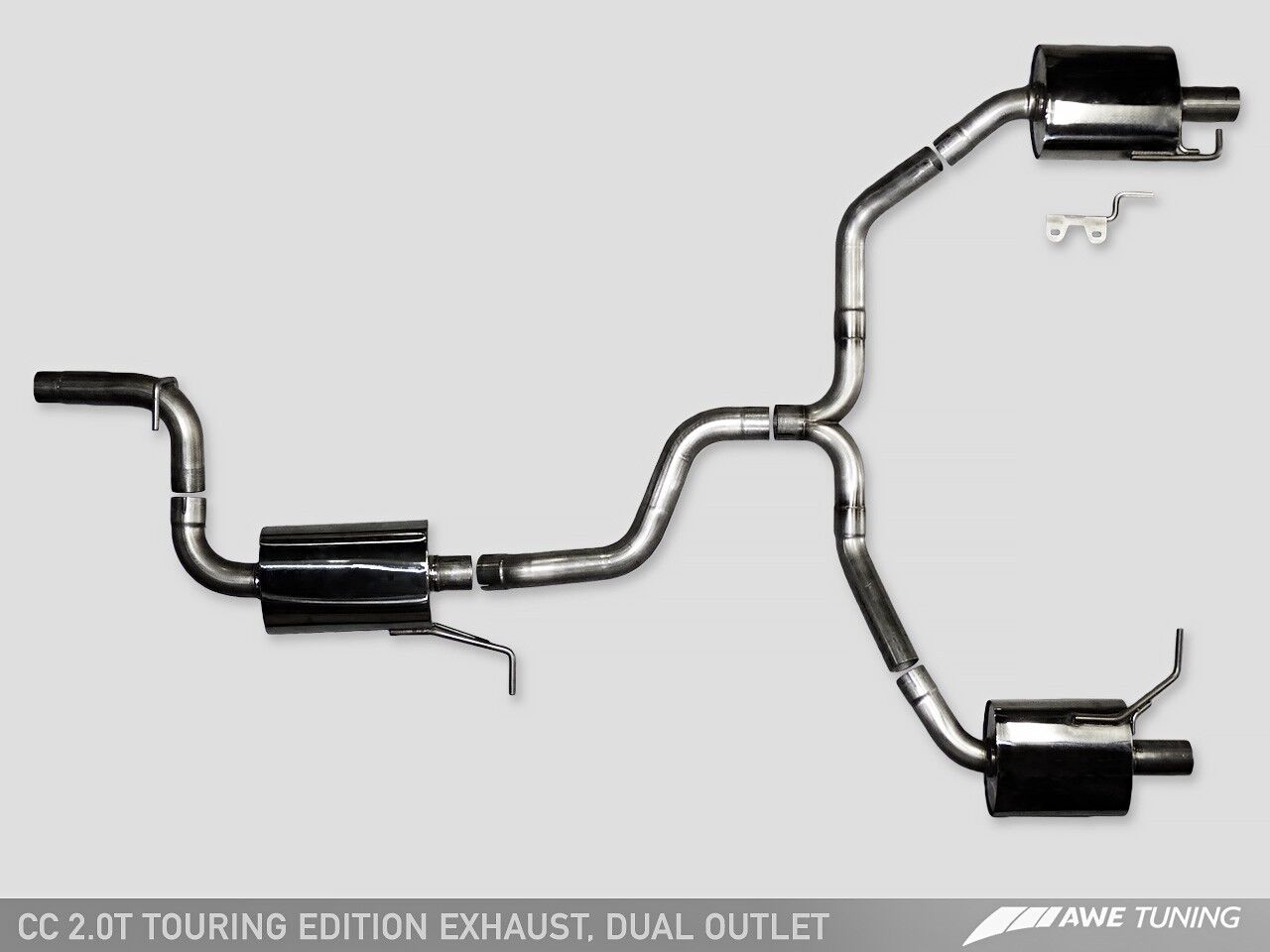 AWE Tuning Touring Edition Exhaust for VW CC 2.0T - Dual Outlet - Diamond Black Tips