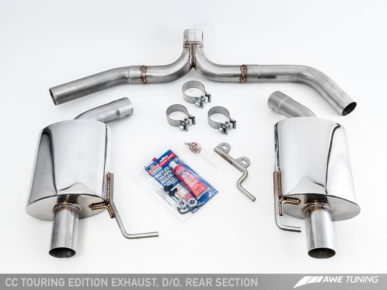 AWE Tuning Touring Edition Exhaust for VW CC 2.0T - Dual Outlet - Diamond Black Tips