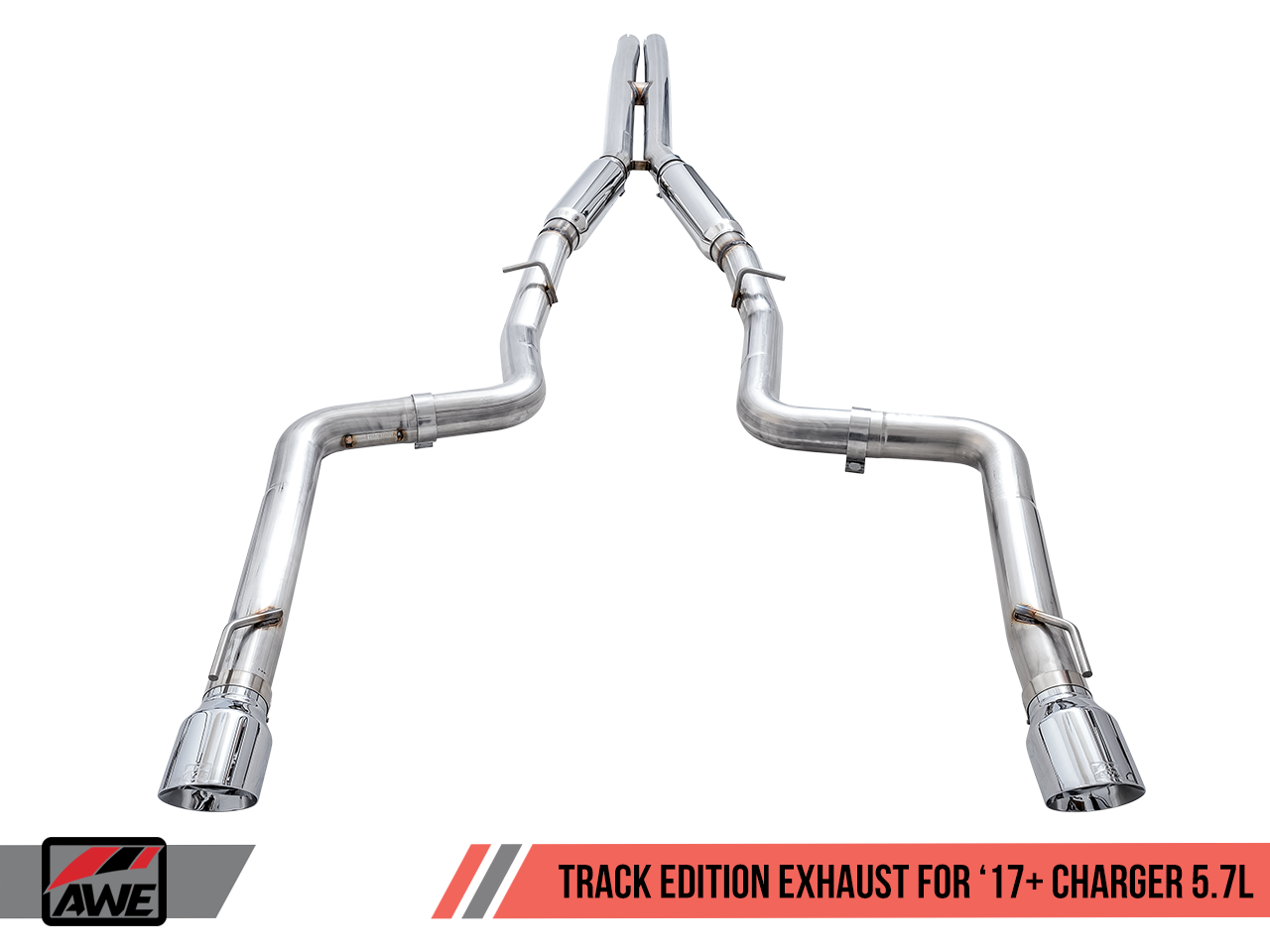 AWE Tuning Track Edition Exhaust for 17+ Charger 5.7 - Chrome Silver Tips