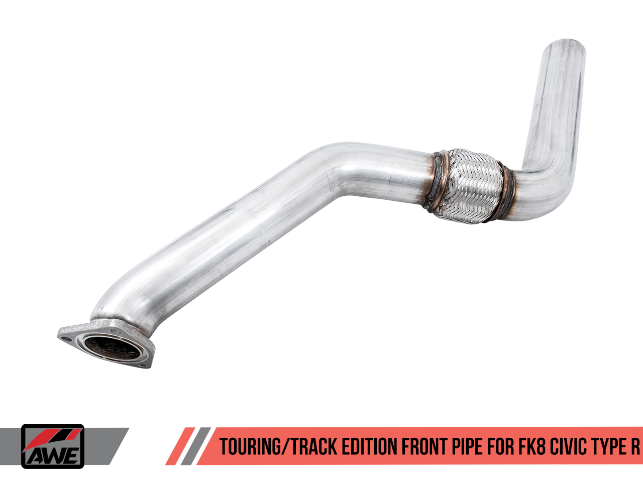 AWE Tuning Touring Edition Exhaust for FK8 Civic Type R (includes Front Pipe and DualPhase Mid Pipe) - Triple Chrome Silver Tips