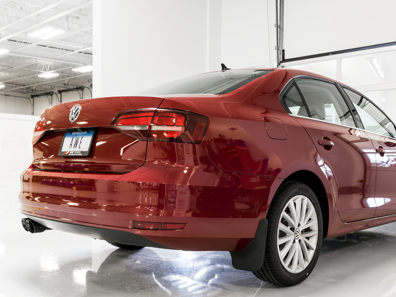 AWE Tuning Touring Edition Exhaust for MK6 Jetta 1.4T - Diamond Black Tips