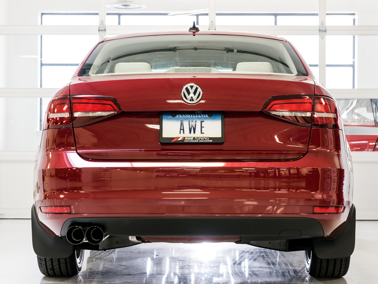 AWE Tuning Touring Edition Exhaust for MK6 Jetta 1.4T - Diamond Black Tips