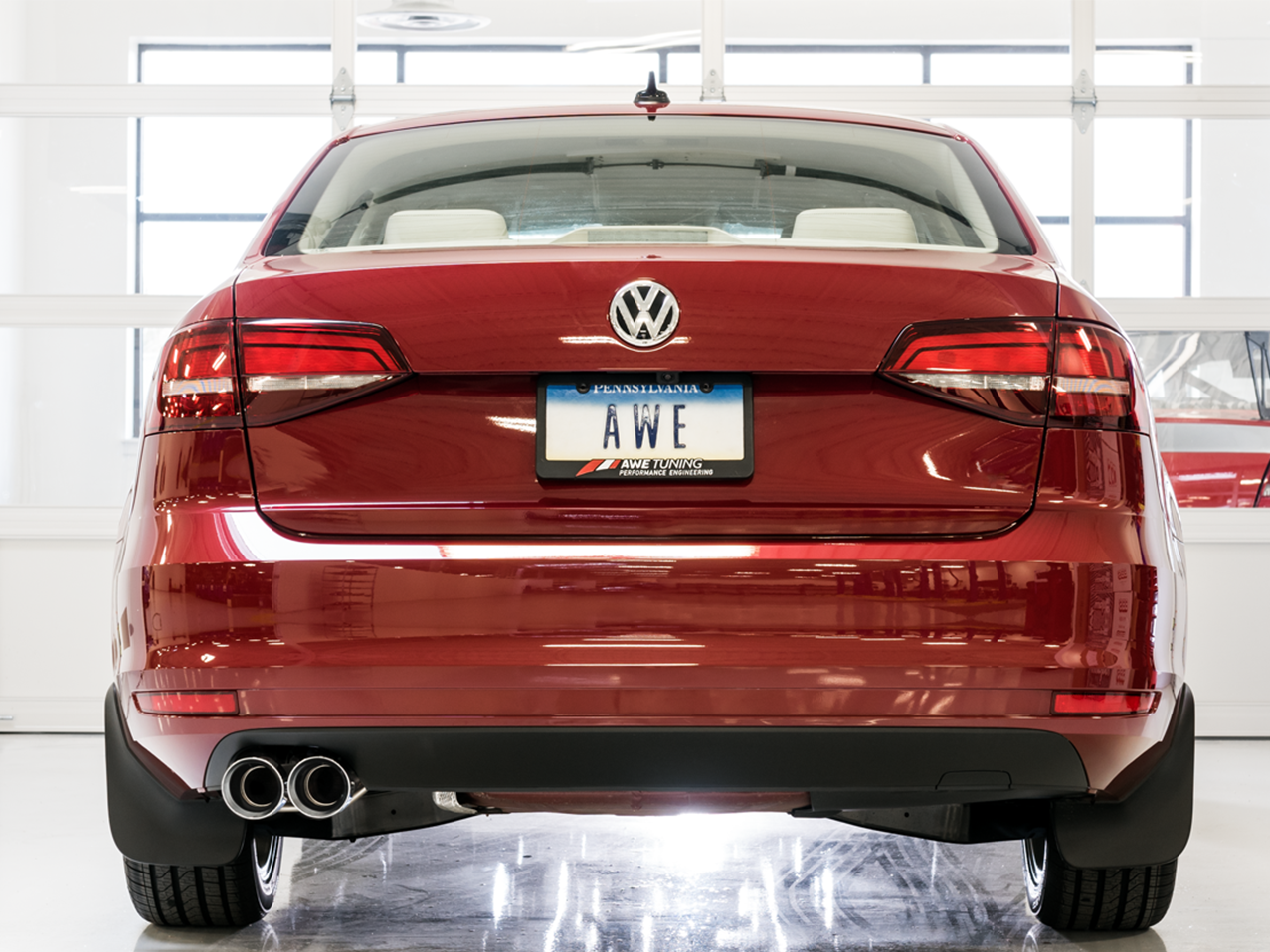AWE Tuning Track Edition Exhaust for MK6 Jetta 1.4T - Chrome Silver Tips