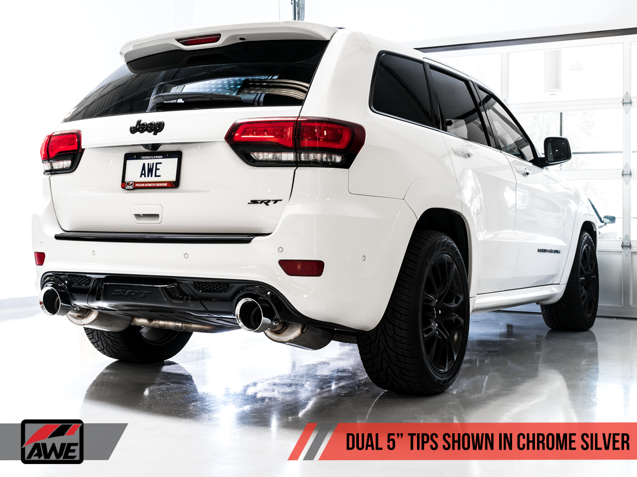 AWE Tuning Track Edition Exhaust for Jeep Grand Cherokee SRT - Chrome Silver Tips