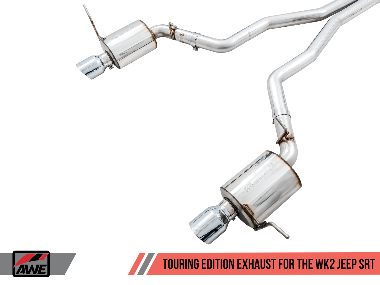 AWE Tuning Touring Edition Exhaust for Jeep Grand Cherokee SRT - Chrome Silver Tips