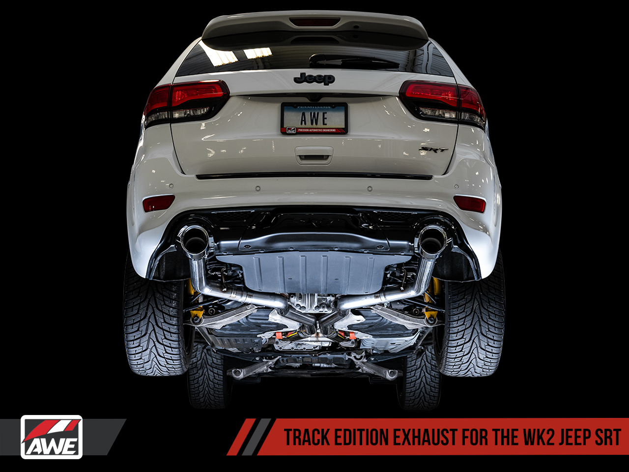 AWE Tuning Track Edition Exhaust for Jeep Grand Cherokee SRT - Chrome Silver Tips
