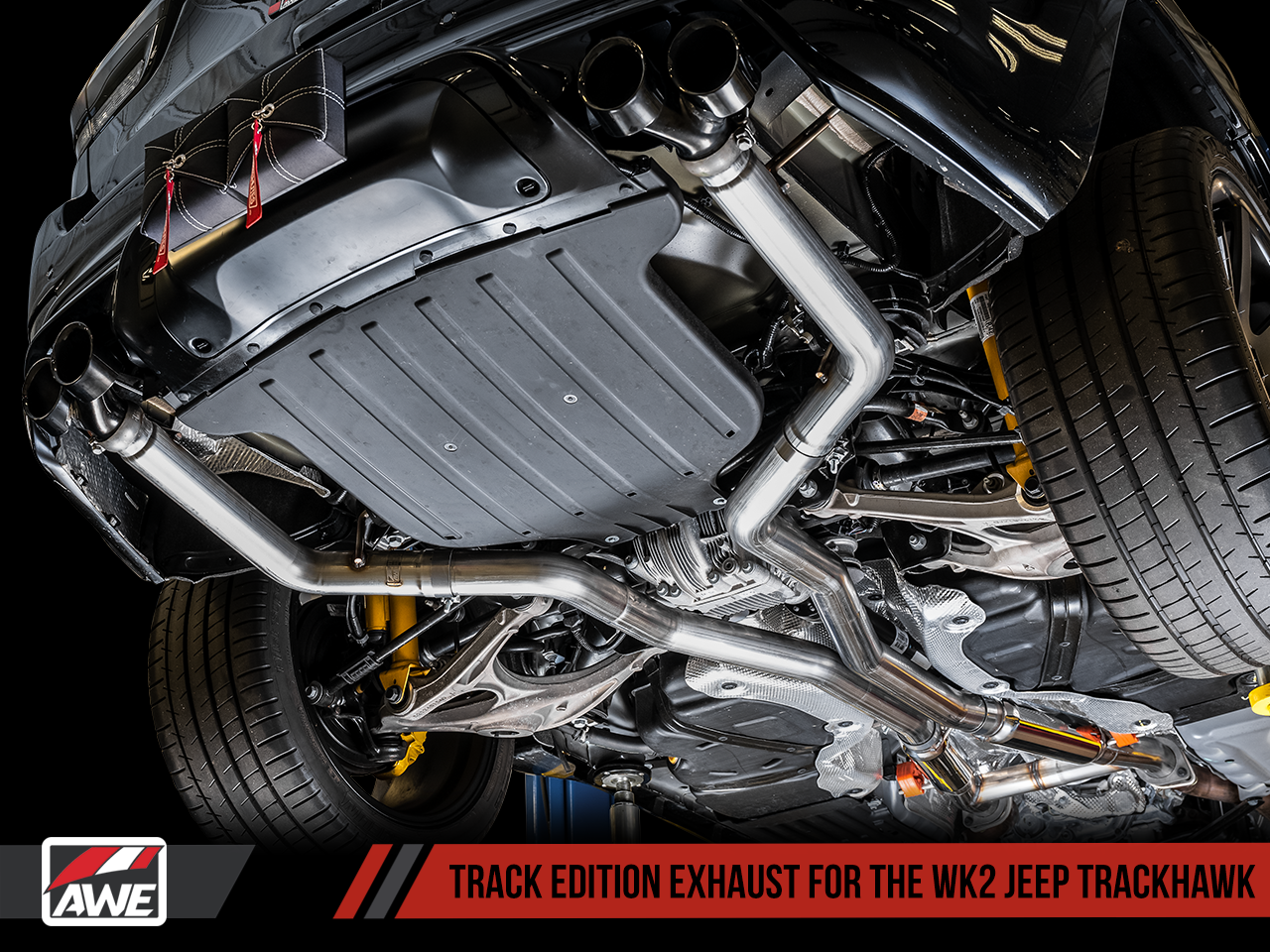 AWE Tuning Track Edition Exhaust for Jeep Grand Cherokee SRT and Trackhawk - for use with stock tips