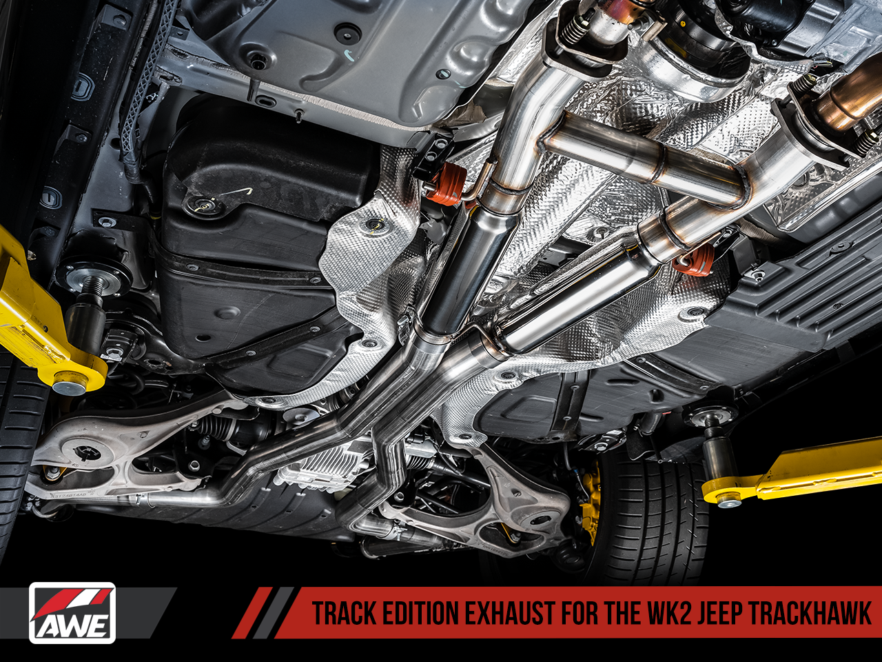 AWE Tuning Track Edition Exhaust for Jeep Grand Cherokee SRT and Trackhawk - for use with stock tips