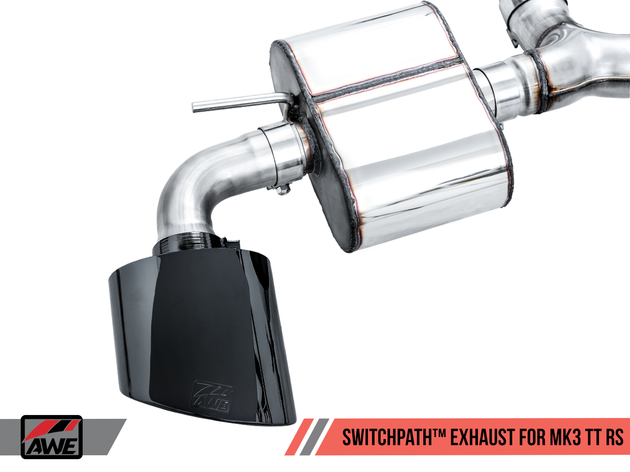 AWE Tuning SwitchPath Exhaust for Audi MK3 TT RS - Diamond Black RS-style Tips