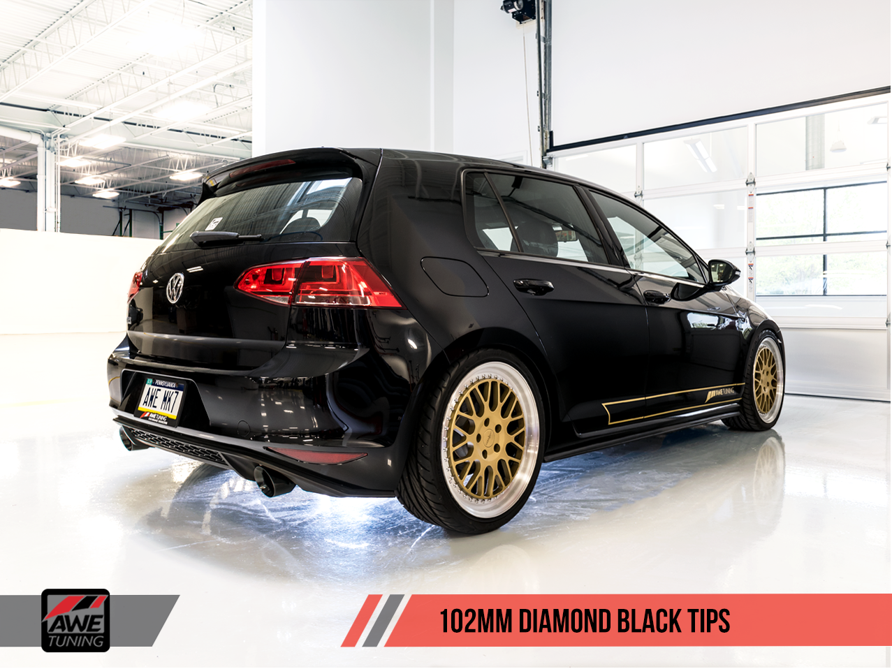 AWE Tuning Track Edition Exhaust for VW MK7 GTI - Diamond Black Tips