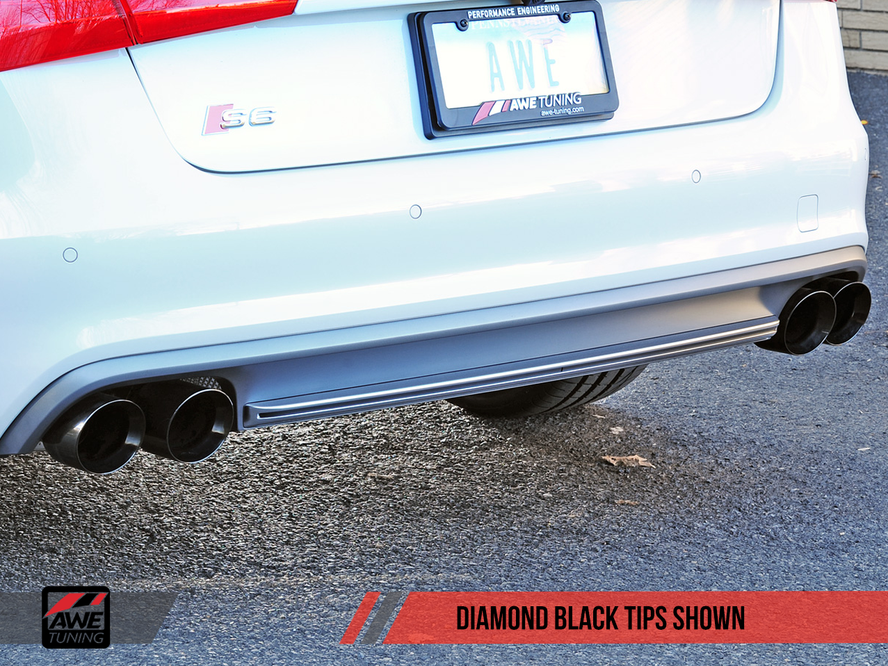 AWE Tuning Touring Edition Exhaust for Audi C7 S6 4.0T - Diamond Black Tips