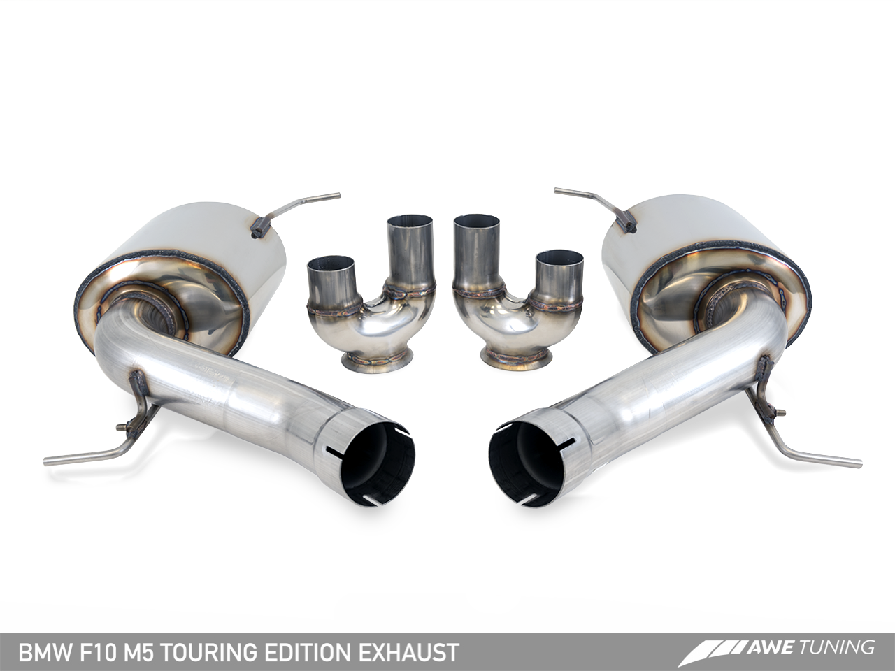 AWE Tuning Touring Edition Axle Back Exhaust for BMW F10 M5, Diamond Black Tips
