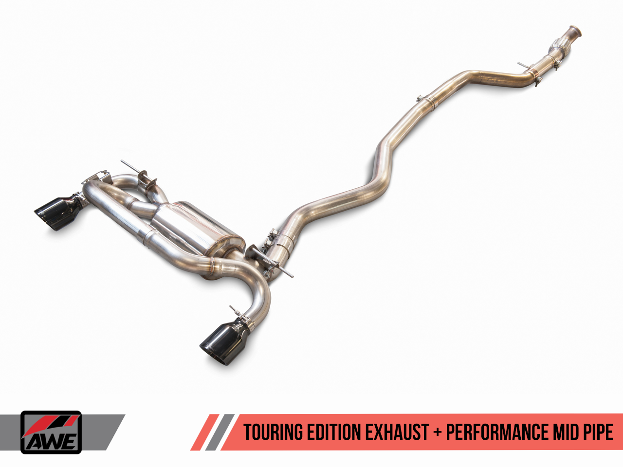 AWE Tuning Touring Edition Axle Back Exhaust for BMW F3X 335i/435i - Diamond Black Tips (102mm)