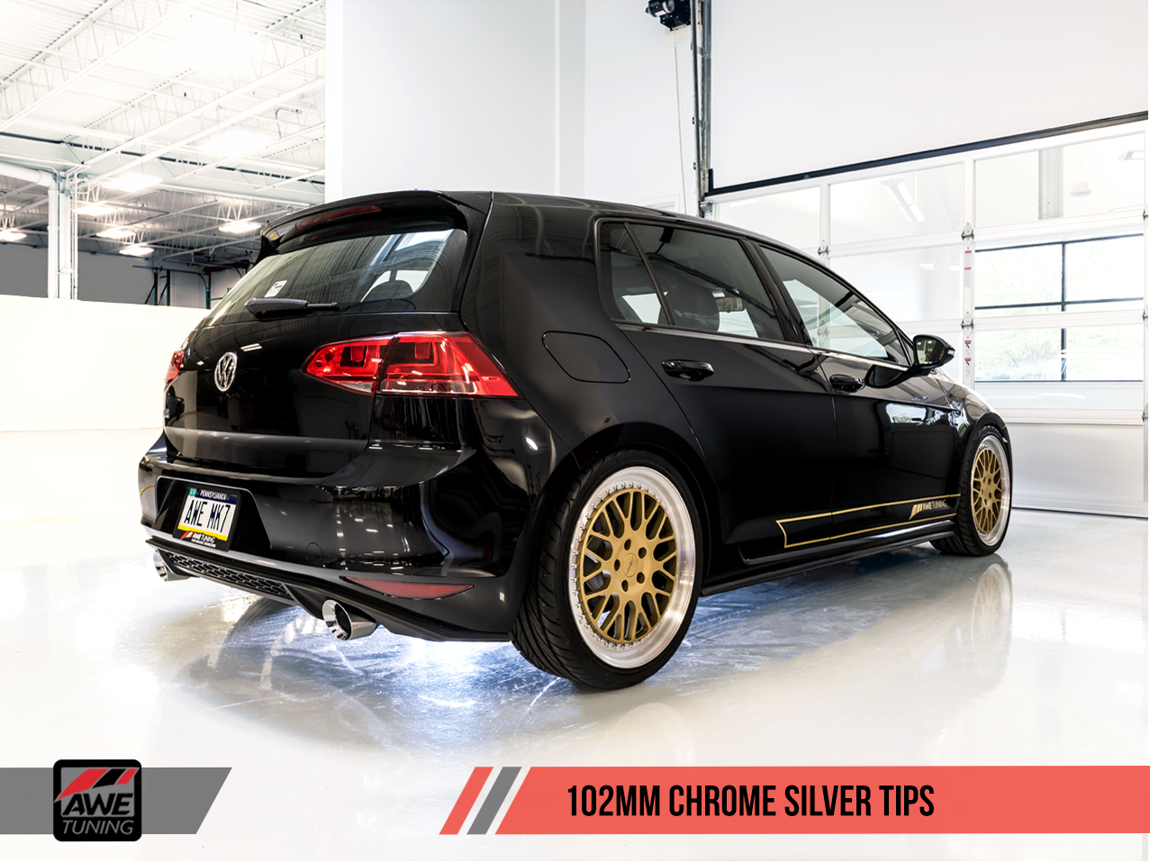 AWE Tuning Track Edition Exhaust for VW MK7 GTI - Chrome Silver Tips