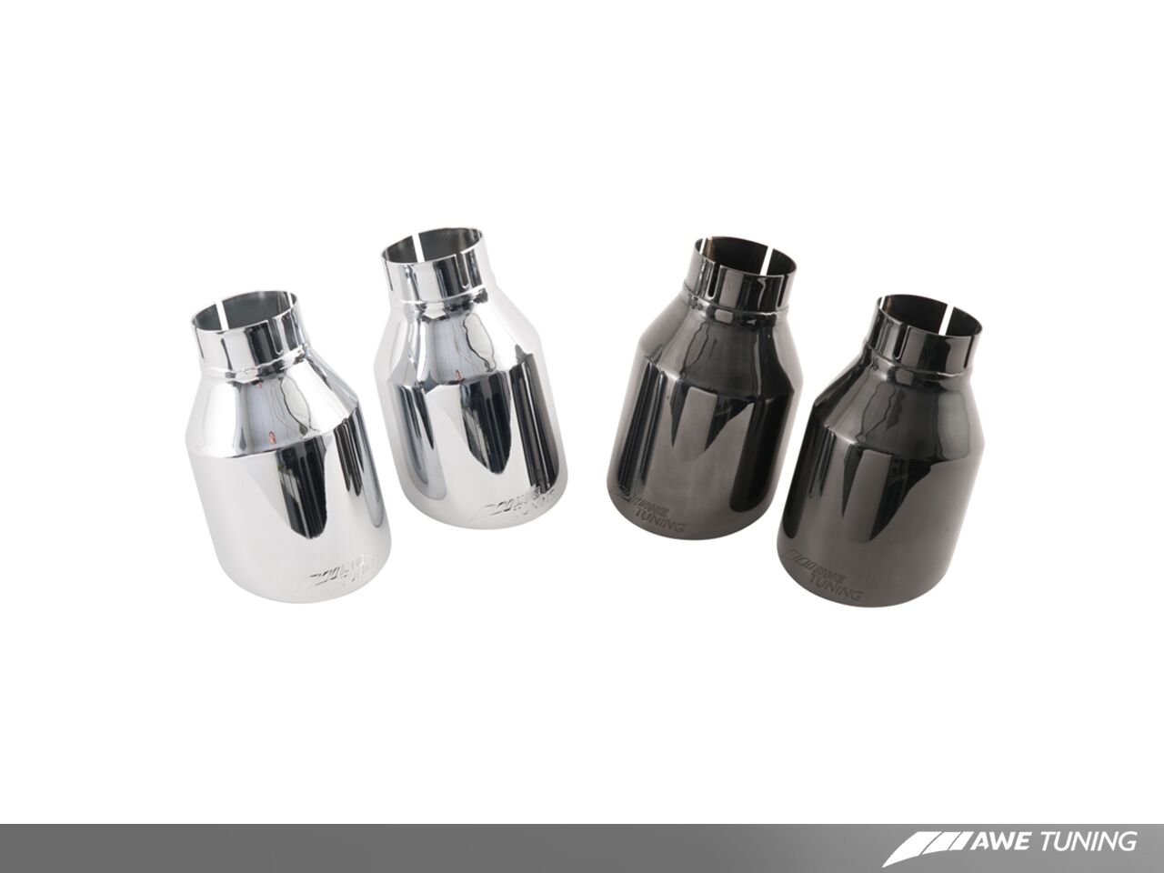 AWE Tuning Touring Edition Exhaust + Performance Mid Pipe for BMW F30 320i, Single Side - Chrome Silver Tip (90mm)
