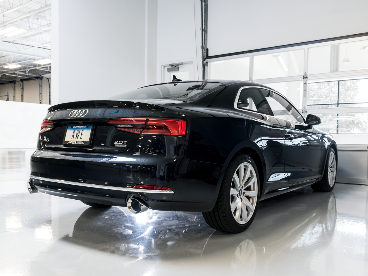 AWE Tuning Touring Edition Exhaust for B9 A5, Dual Outlet - Chrome Silver Tips (includes DP)