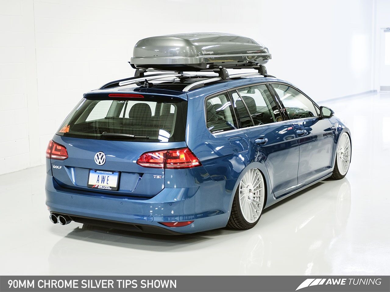 AWE Tuning Track Edition Exhaust for VW MK7 Golf SportWagen - Chrome Silver Tips (90mm)