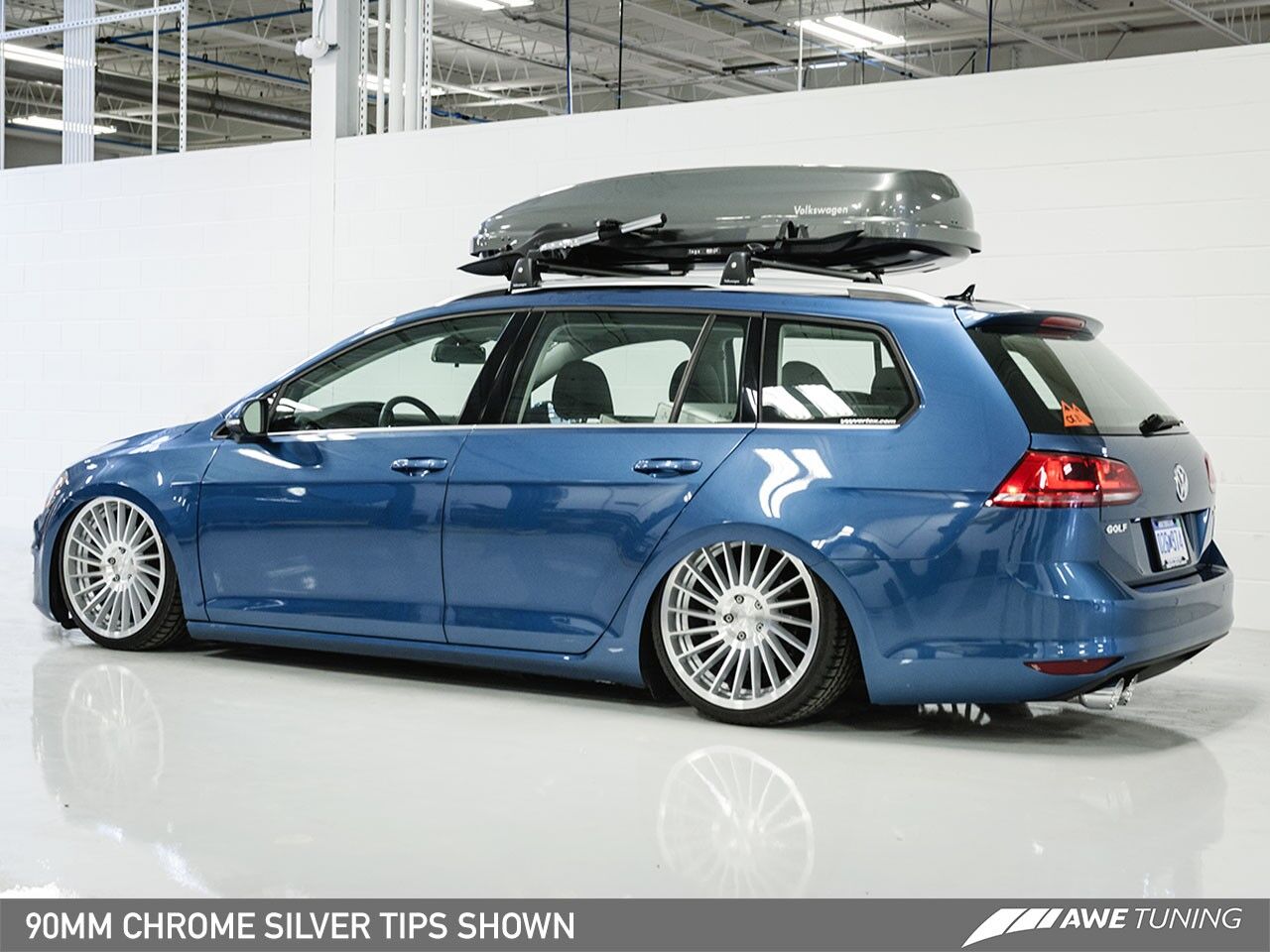 AWE Tuning Track Edition Exhaust for VW MK7 Golf SportWagen - Chrome Silver Tips (90mm)
