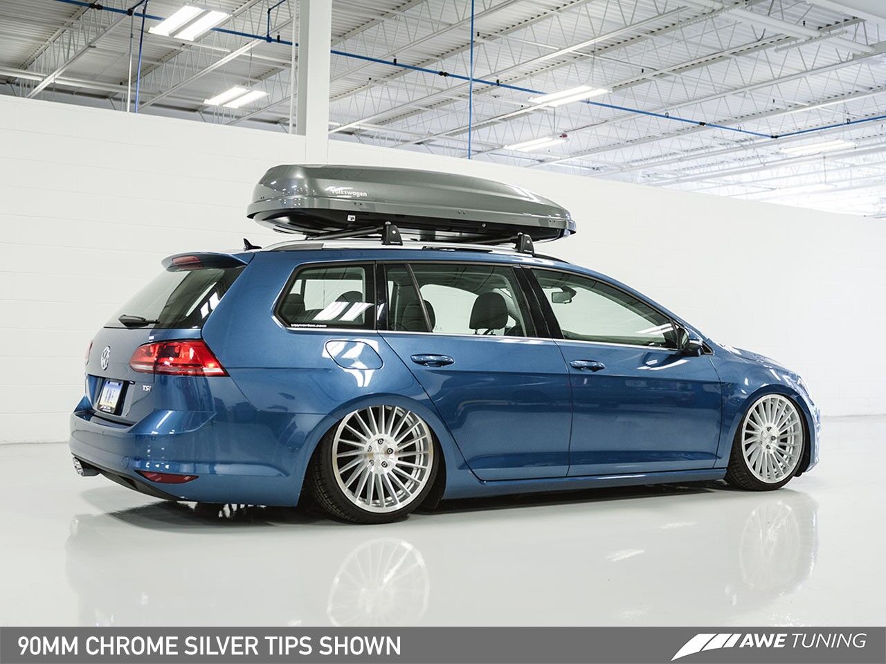 AWE Tuning Track Edition Exhaust for VW MK7 Golf SportWagen - Chrome Silver Tips (90mm)