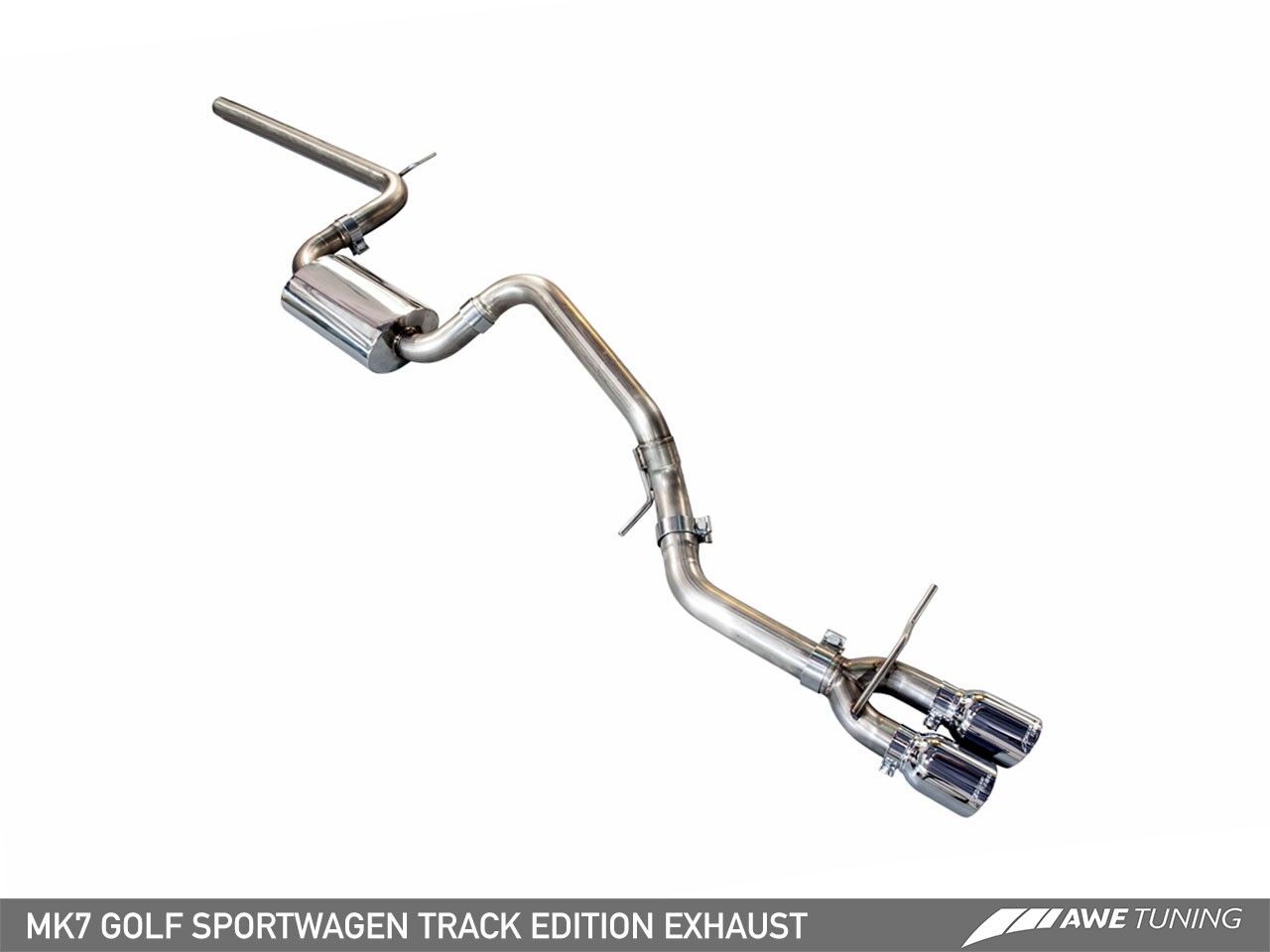 AWE Tuning Track Edition Exhaust for VW MK7 Golf SportWagen - Diamond Black Tips (90mm)