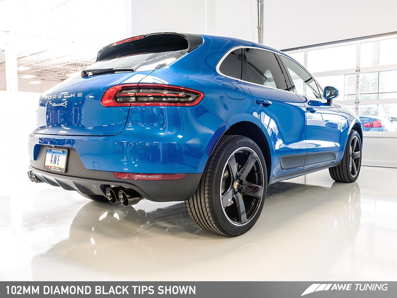 AWE Tuning Touring Edition Exhaust System for Porsche Macan S / GTS / Turbo - Diamond Black 102mm Tips
