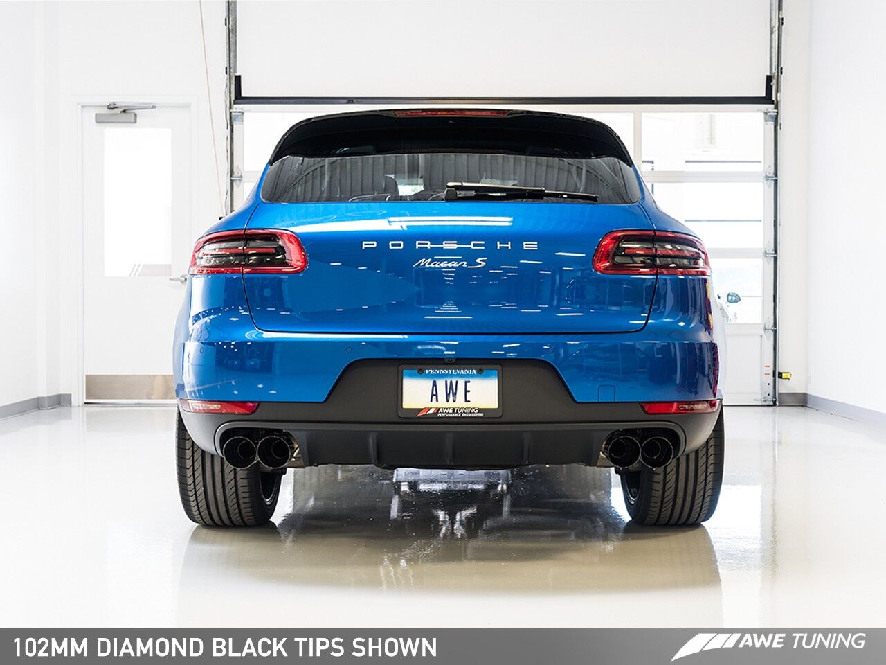 AWE Tuning Touring Edition Exhaust System for Porsche Macan S / GTS / Turbo - Diamond Black 102mm Tips