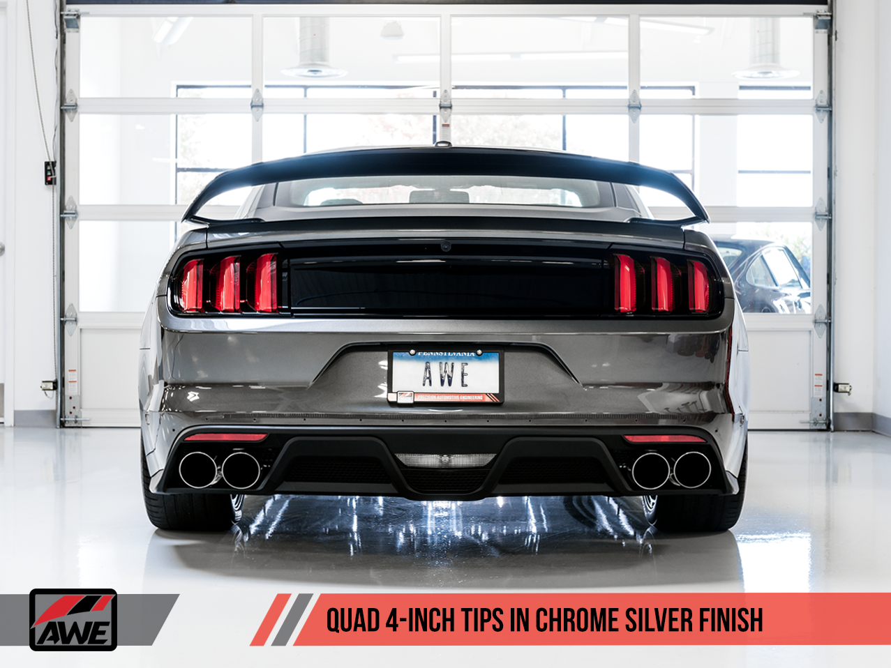 AWE Tuning Track-to-Touring Conversion Kit for S550 Mustang GT - Dual Tip