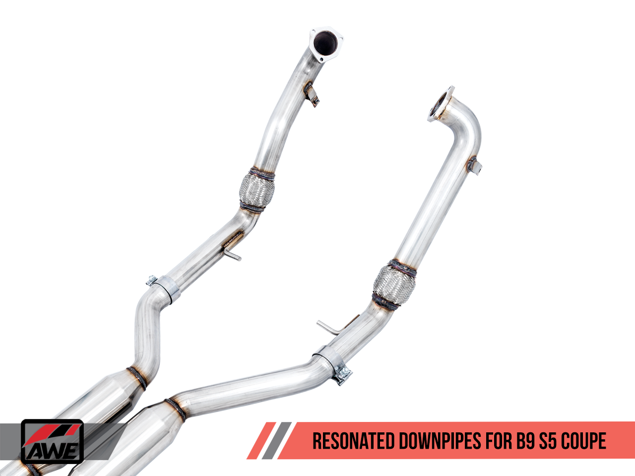 AWE Tuning Touring Edition Exhaust for Audi B9 S5 Coupe - Chrome Silver 102mm Tips