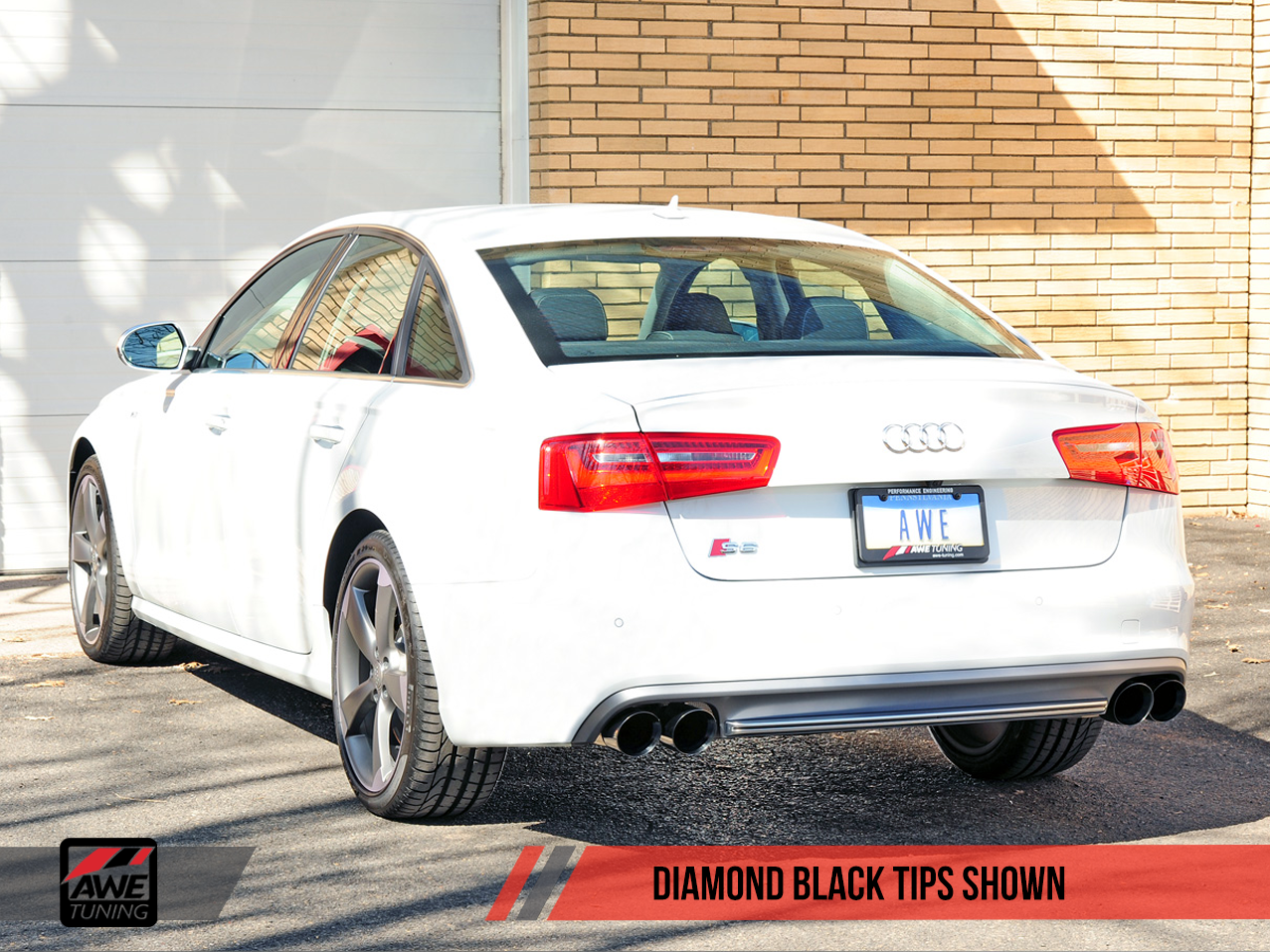 AWE Tuning Touring Edition Exhaust for Audi C7 S6 4.0T - Diamond Black Tips