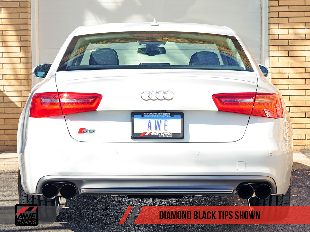 AWE Tuning Touring Edition Exhaust for Audi C7 S6 4.0T - Diamond Black Tips