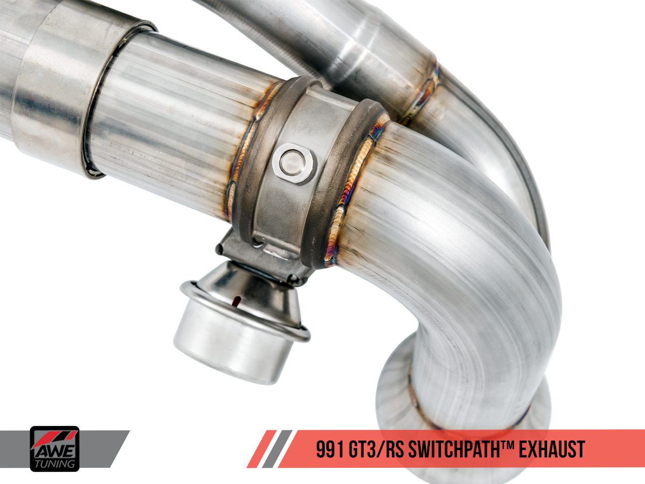 AWE Tuning SwitchPath Exhaust for Porsche 991.1 / 991.2 GT3 / RS - Chrome Silver Tips