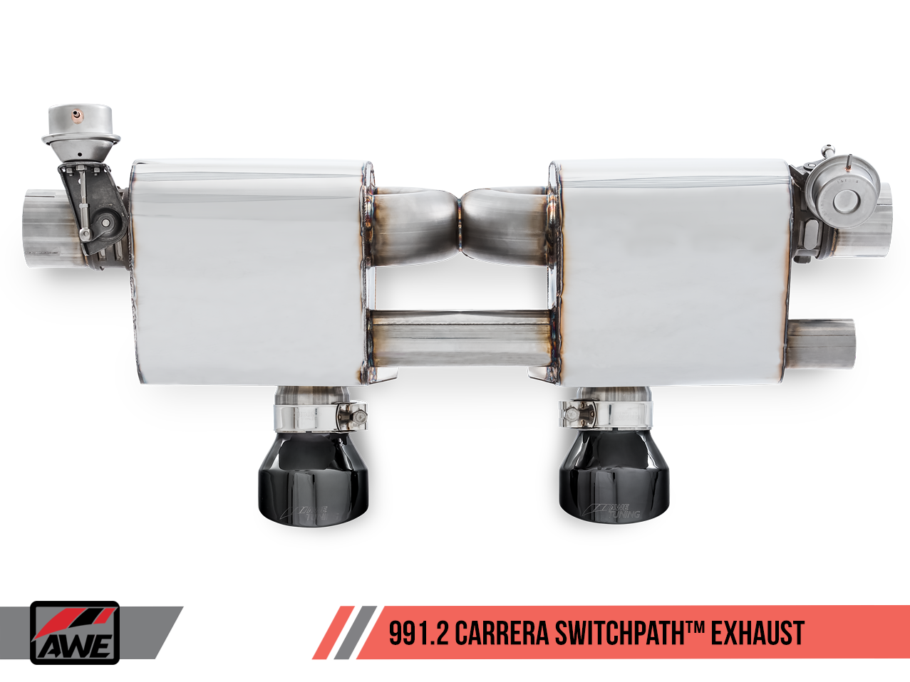 AWE Tuning SwitchPath Exhaust for 991.2 Carrera / S / GTS with PSE - Diamond Black Tips