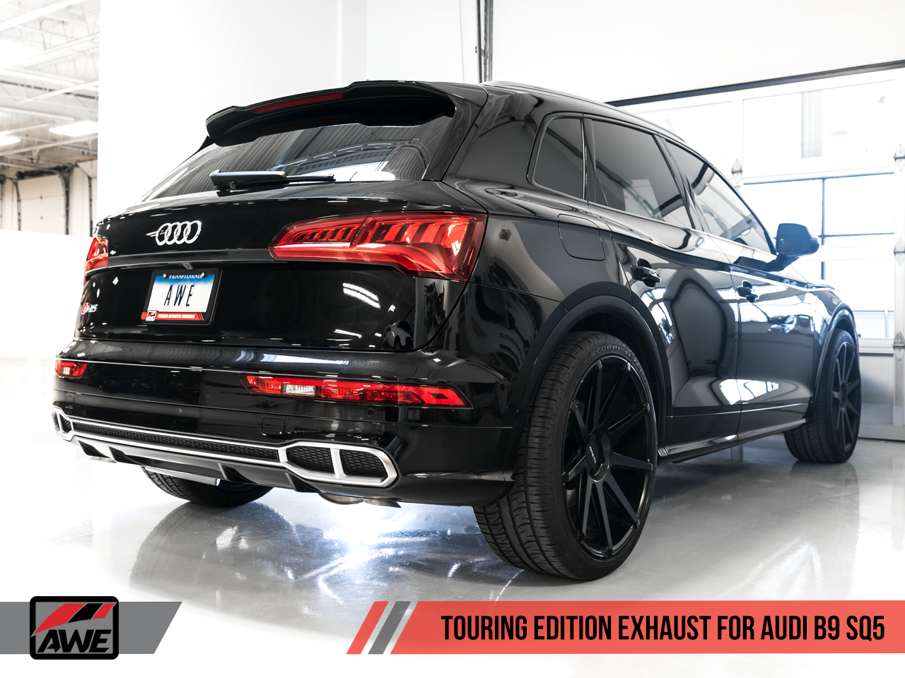 AWE Tuning Touring Edition Exhaust for Audi B9 SQ5 - Non-Resonated - No Tips (Turn Downs)