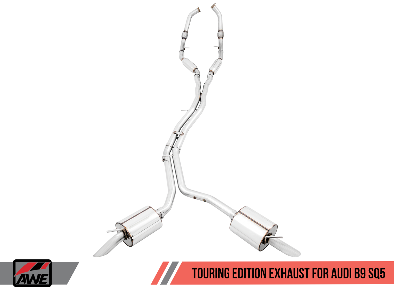 AWE Tuning Touring Edition Exhaust for Audi B9 SQ5 - Non-Resonated - No Tips (Turn Downs)