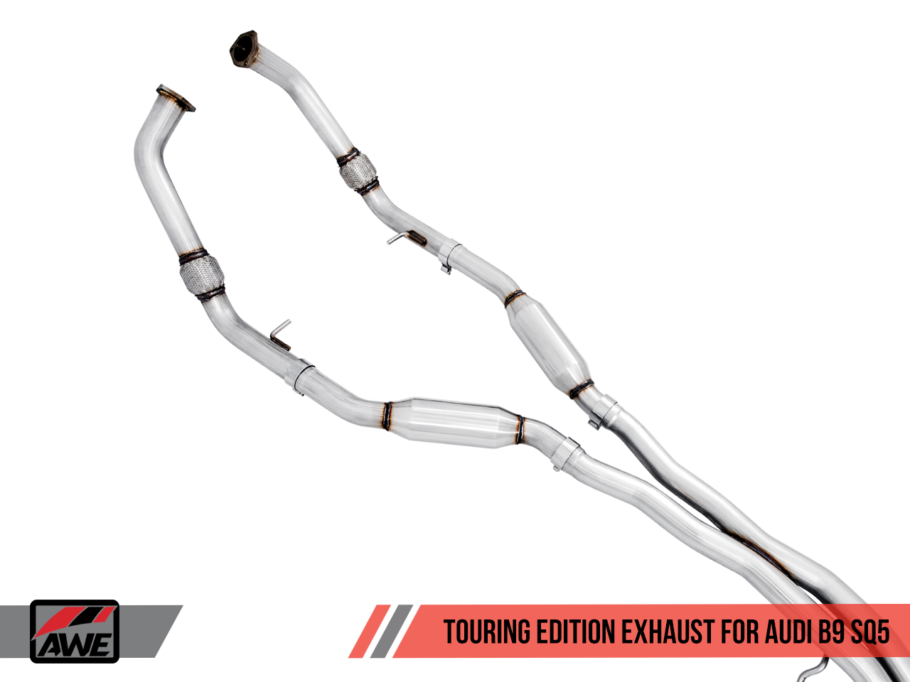 AWE Tuning Touring Edition Exhaust for Audi B9 SQ5 - Non-Resonated - No Tips (Turn Downs)