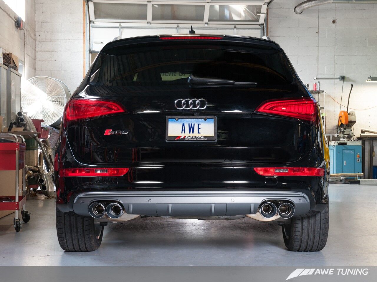 AWE Tuning Touring Edition Exhaust for 8R SQ5 - Quad Outlet, Chrome Silver Tips