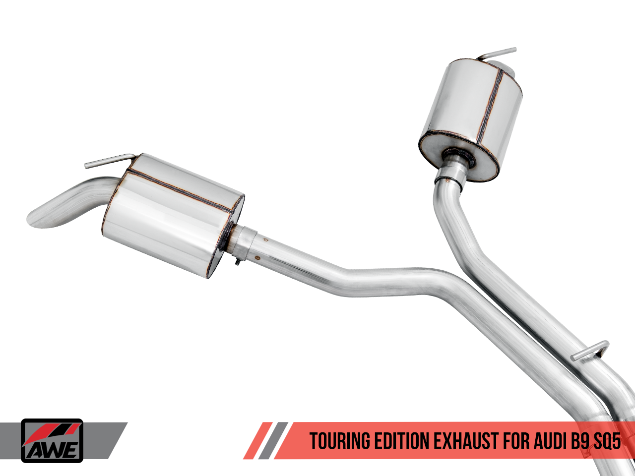 AWE Tuning Touring Edition Exhaust for Audi B9 SQ5 - Non-Resonated - No Tips (Turn Downs)