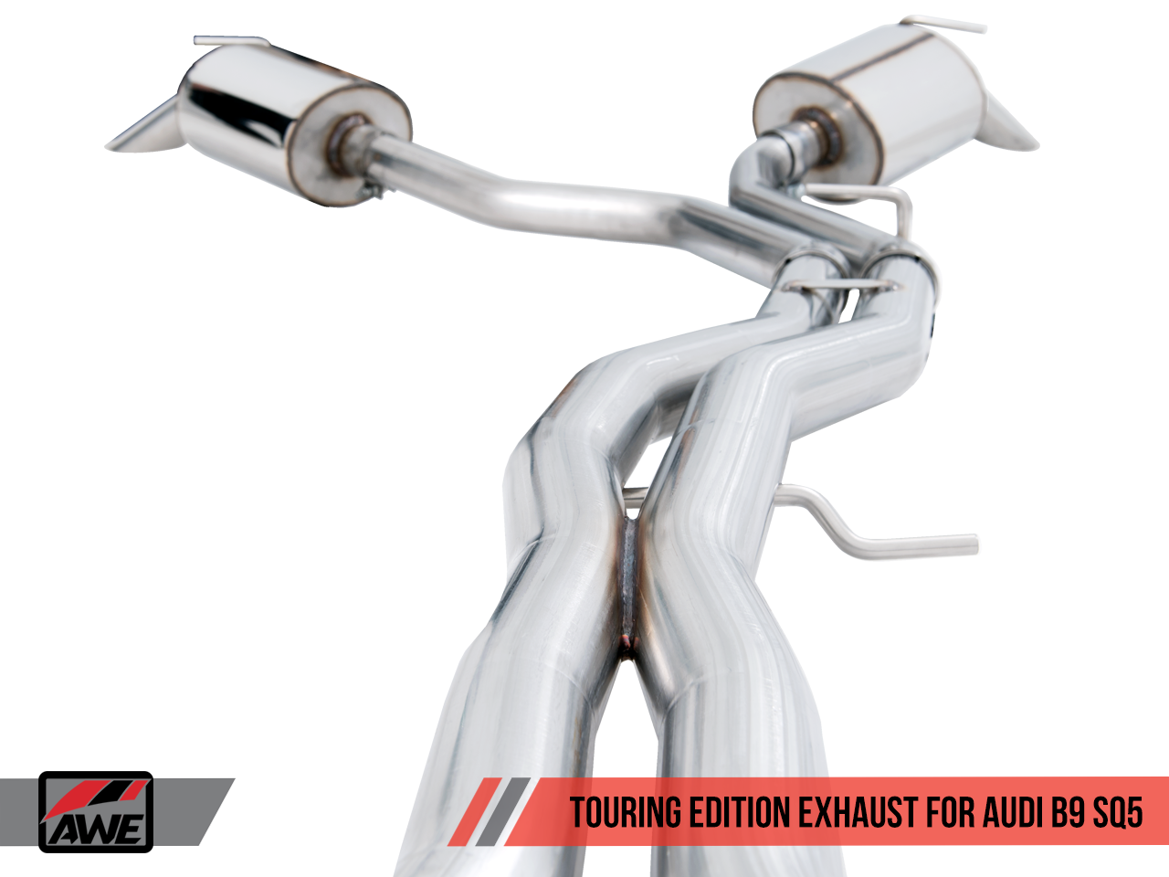 AWE Tuning Touring Edition Exhaust for Audi B9 SQ5 - Non-Resonated - No Tips (Turn Downs)