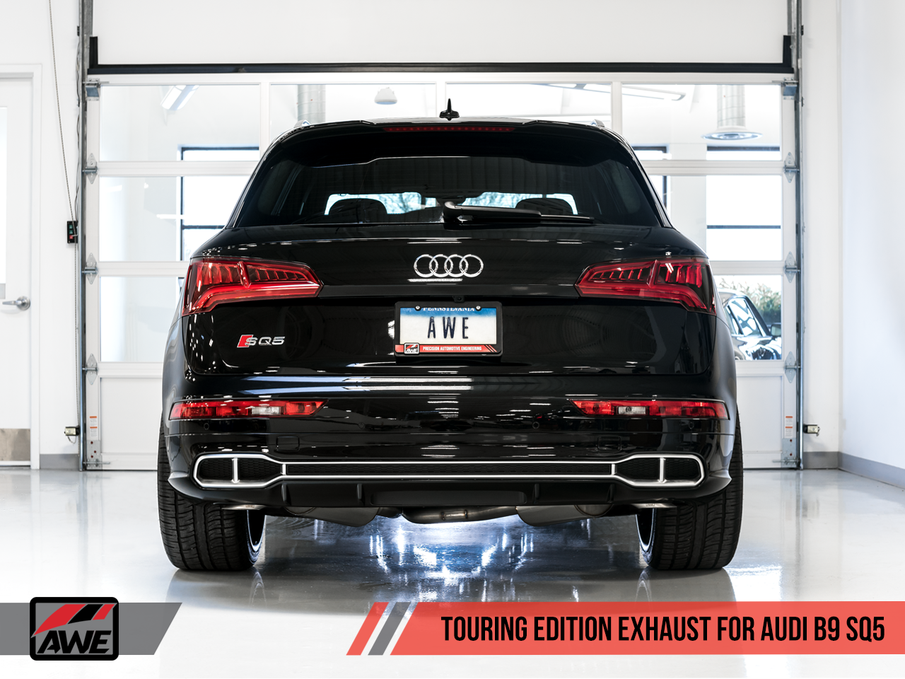 AWE Tuning Touring Edition Exhaust for Audi B9 SQ5 - Non-Resonated - No Tips (Turn Downs)