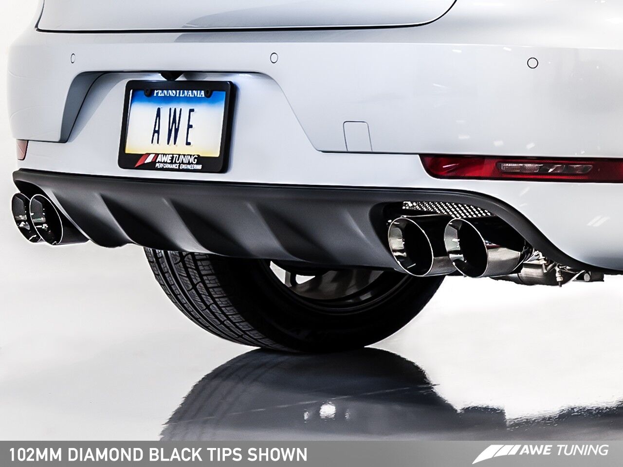 AWE Tuning Touring Edition Exhaust System for Porsche Macan S / GTS / Turbo - Diamond Black 102mm Tips
