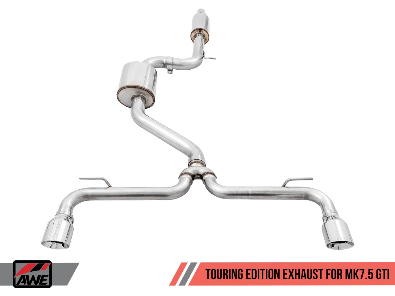 AWE Tuning Touring Edition Exhaust for VW MK7.5 GTI - Chrome Silver Tips