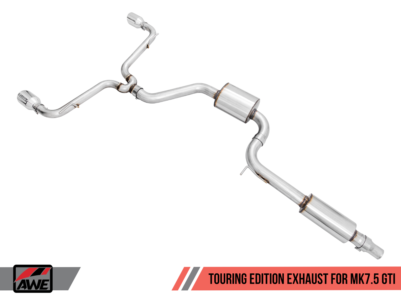 AWE Tuning Touring Edition Exhaust for VW MK7.5 GTI - Chrome Silver Tips