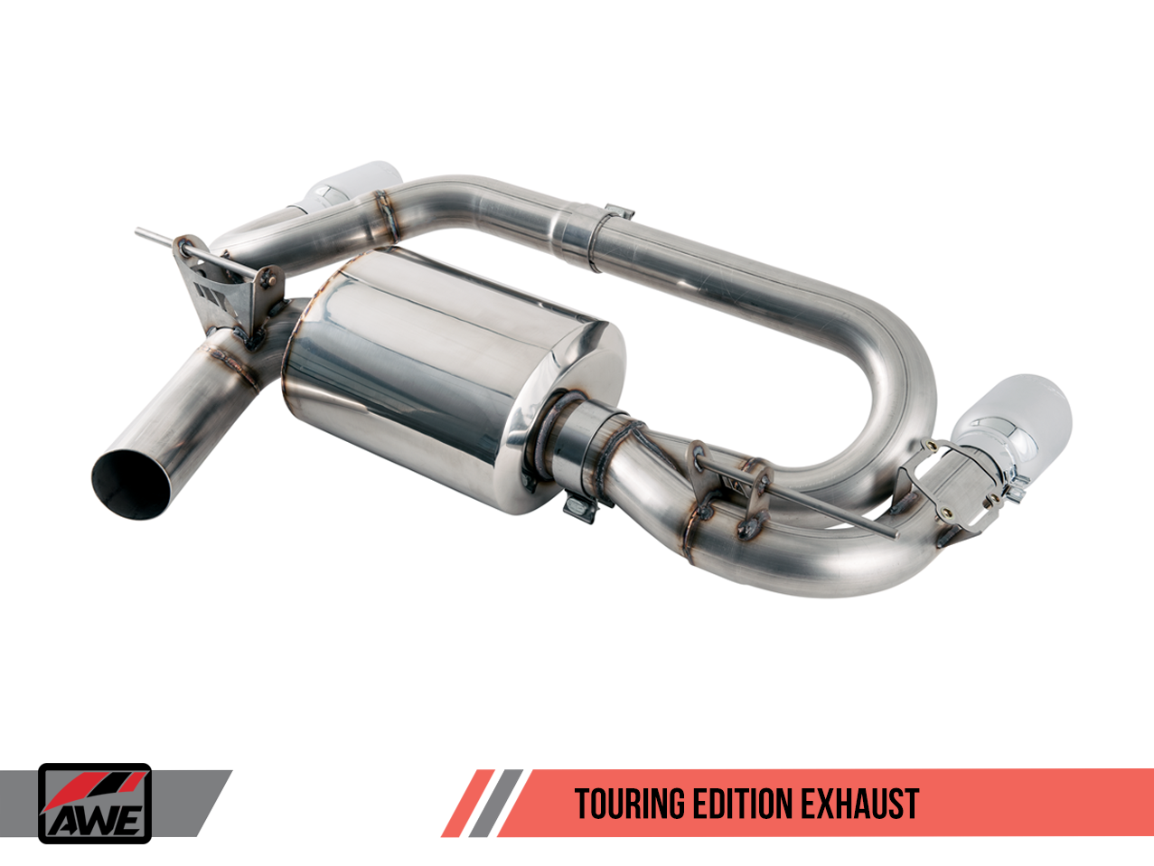 AWE Tuning Touring Edition Axle-back Exhaust for BMW F22 M235i / M240i - Chrome Silver Tips (90mm)