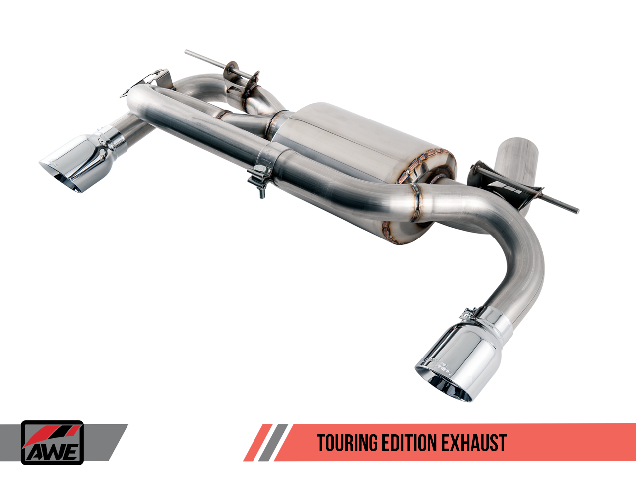 AWE Tuning Touring Edition Axle-back Exhaust for BMW F22 M235i / M240i - Chrome Silver Tips (90mm)